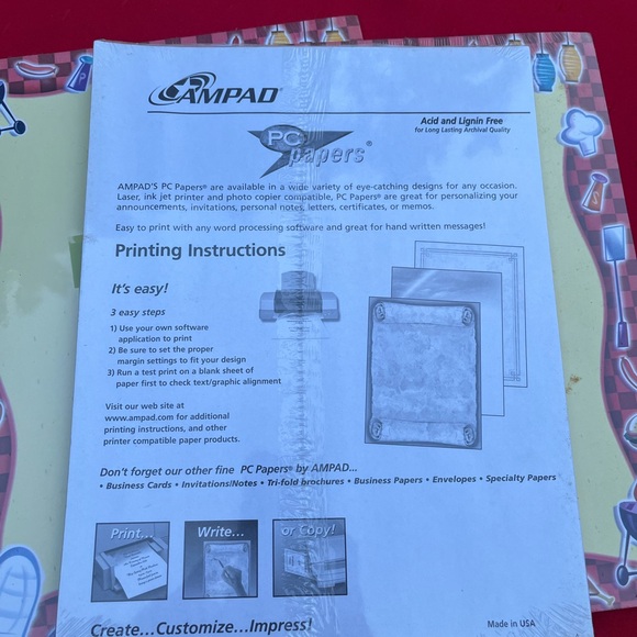 Designer Paper, Announcements, Family updates, Invitations 8 1/2 x 11, 25 sheets - Picture 3 of 4